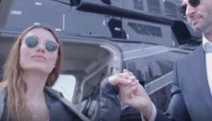 Couples holding hands - luxury helicopter travel