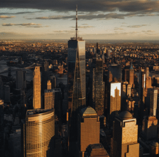 Liberty Tower - sunset - Fall