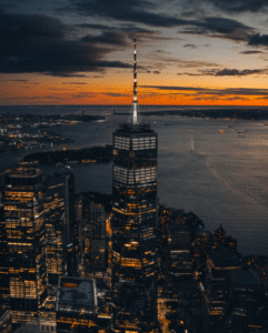 Liberty Tower - sunset - facing south