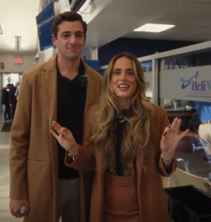 Couple at heliport - HeliNY