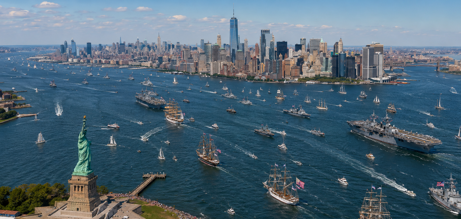 Celebrate America’s 250th Anniversary Above NY Harbor